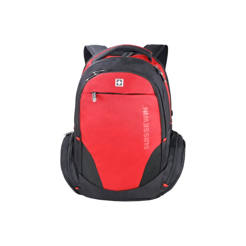 SUISSEWIN Polyester Large Capacity Laptop Backpack Regular Unisex Multicolor-5