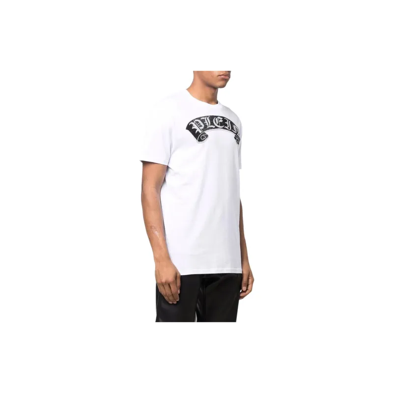 PHILIPP PLEIN Rhinestone embellished Branded T shirt-3
