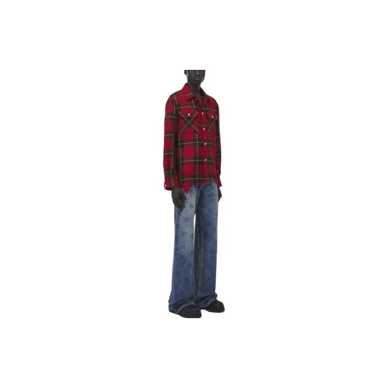 Alexander McQueen Distressed Tartan Overshirt-2