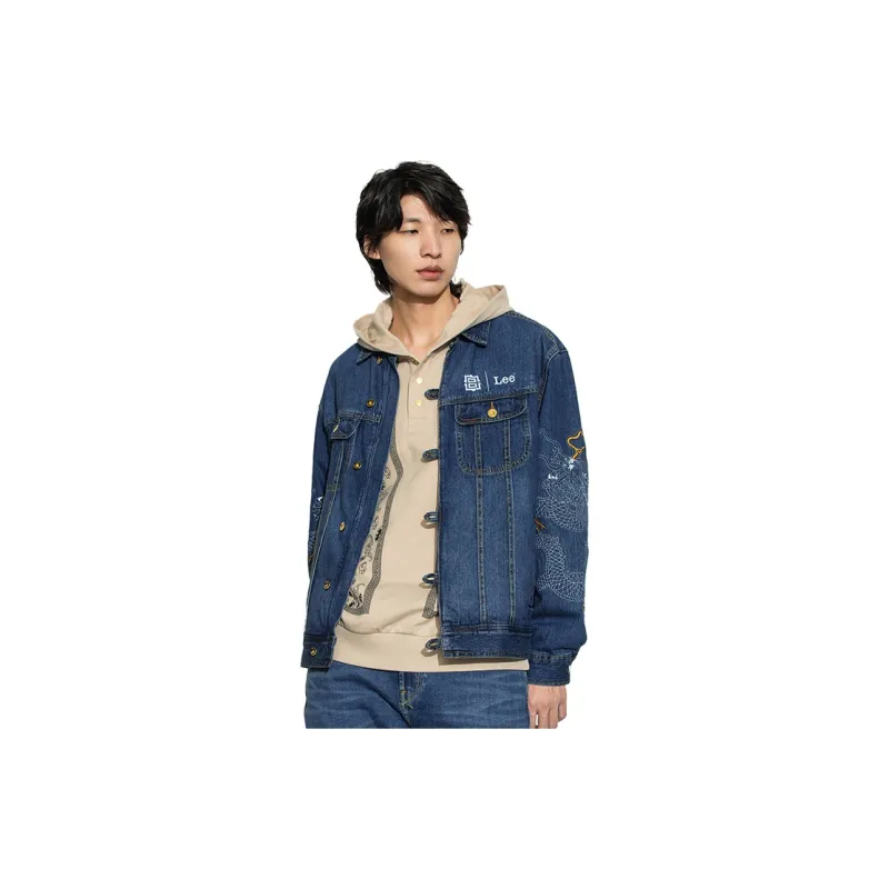 Lee FW22 Denim Jacket Men's Dark Blue-3