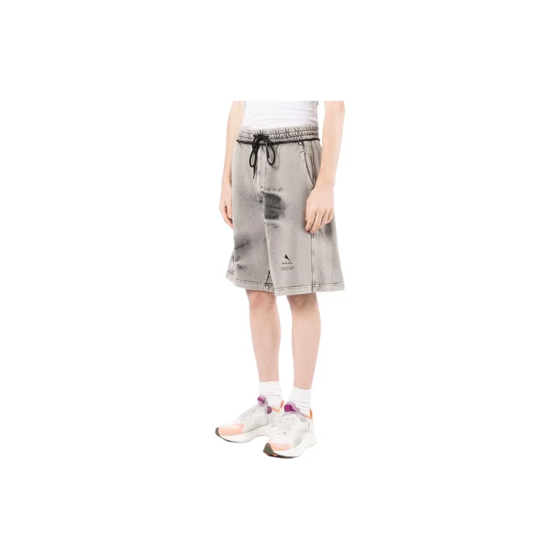 Mauna key Stonewashed Logo print Shorts-3