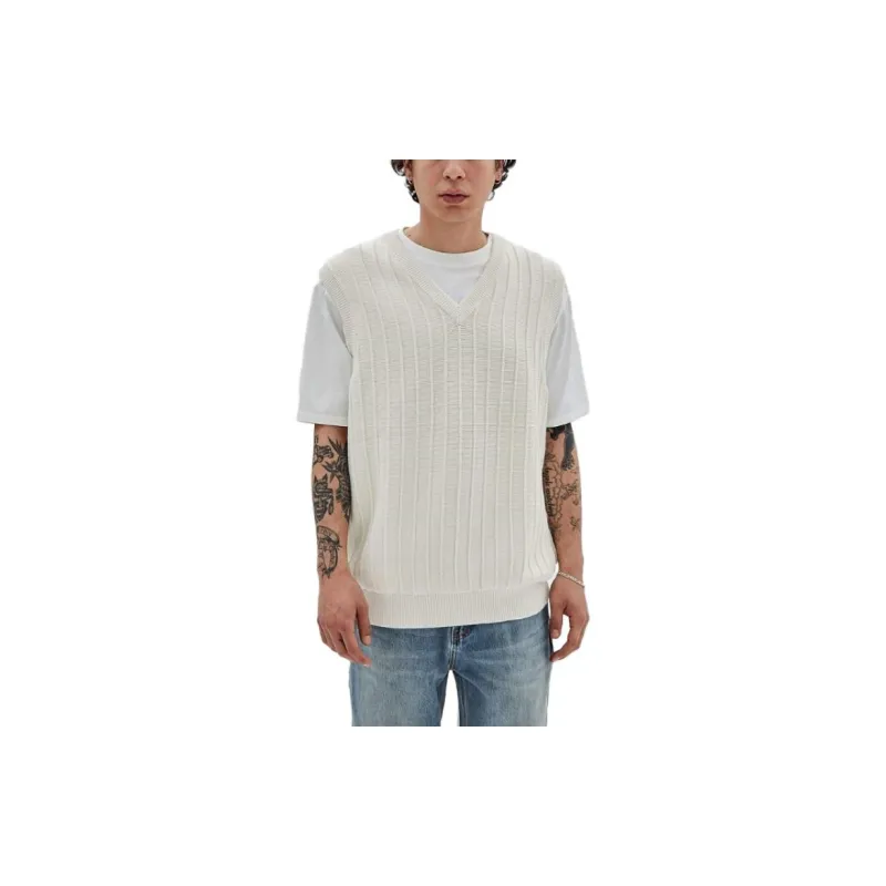 GUESS Vests Men White OFWT-2