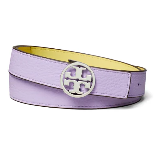 TORY BURCH Patent Leather Leather Belts Womens Yellow Style 3.5CM