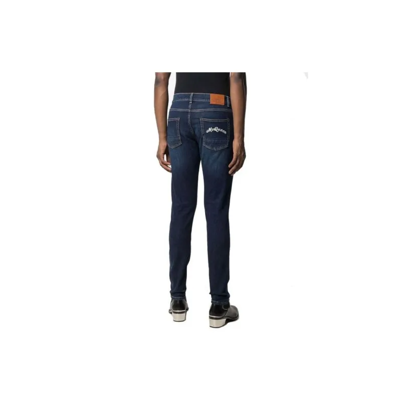 Alexander McQueen Casual Pants Men Blue-4