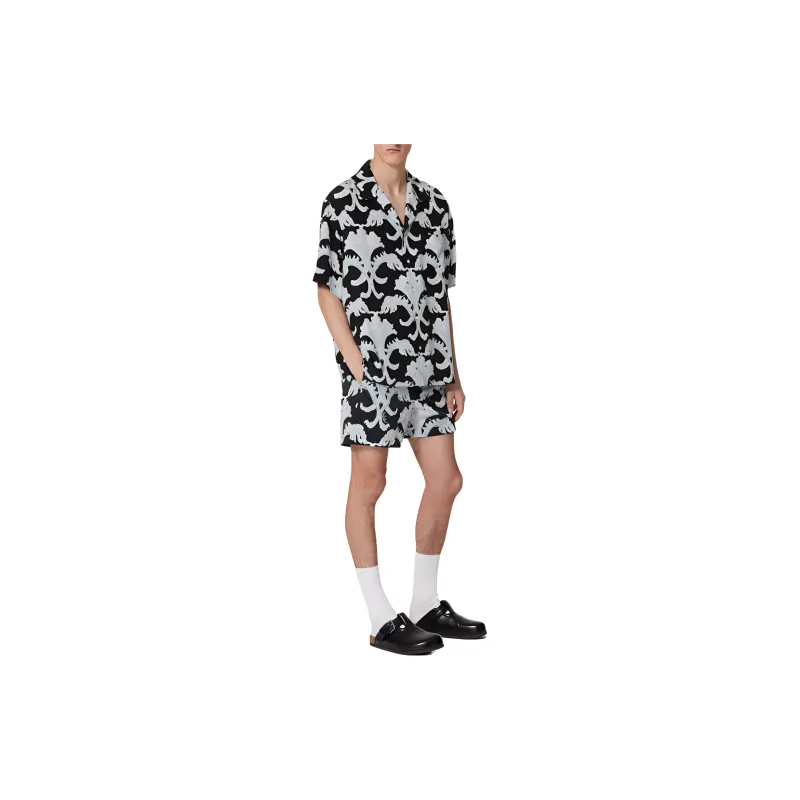 Valentino All Over Printed Mid Rise Swim Shorts-1