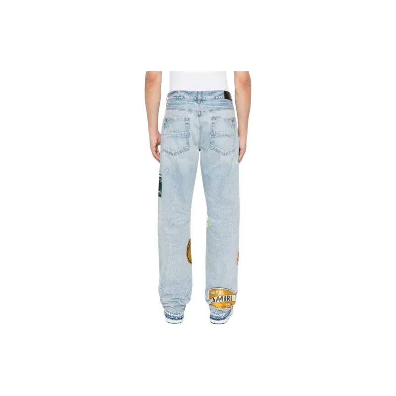 AMIRI Travel Patch Straight leg Jeans-3