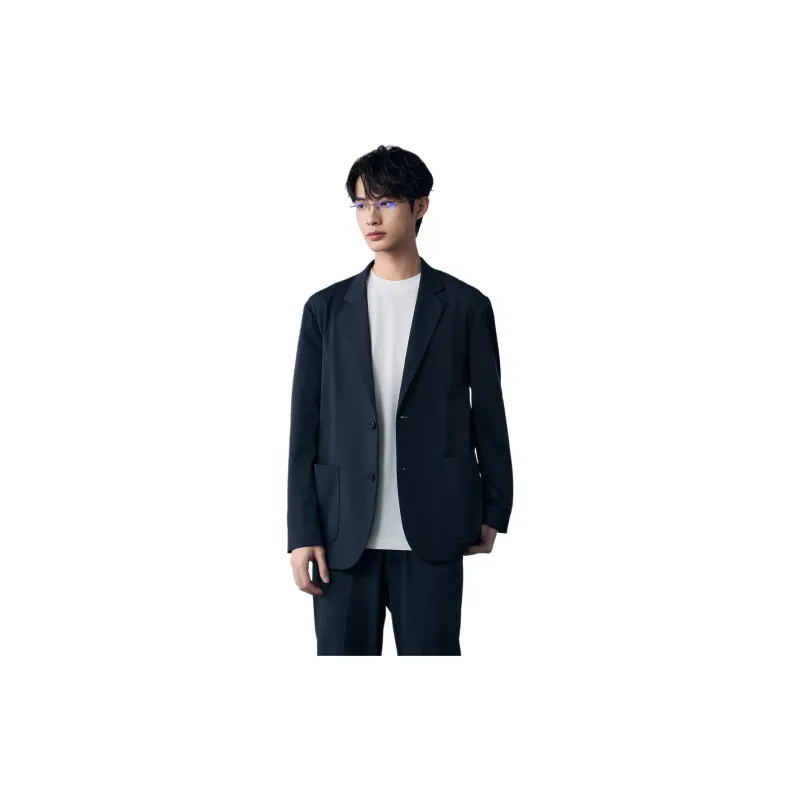 MIANXIANSHENG Business Suit Men's Deep Navy Blue-1