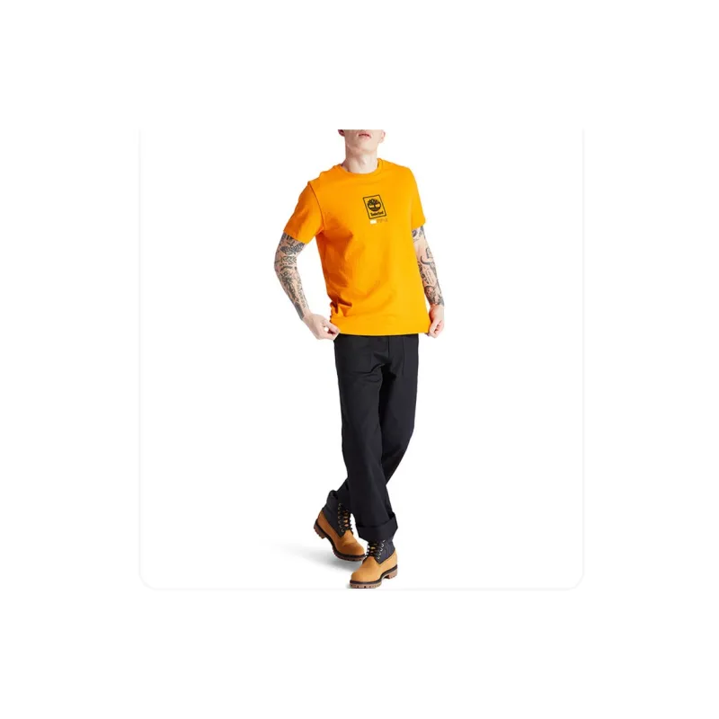 Timberland T-Shirts Men Orange-2