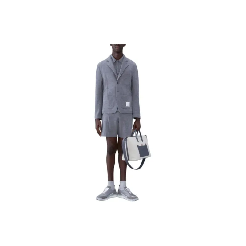 THOM BROWNE Logo patch Knee length Shorts-1