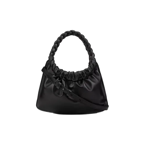 CL LUBOTING Nappa Leather Patchwork Calfskin Shoulder Bag Crossbody Bag Handbag Women's Black