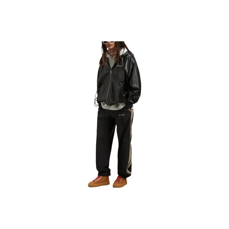 PALM ANGELS Logo Print Side Stripe Track Pants-1