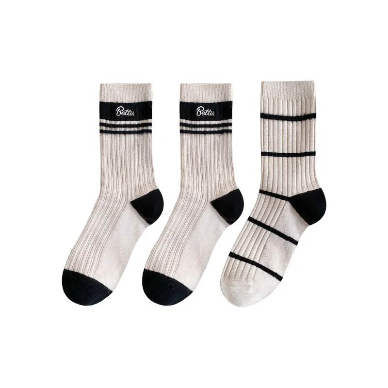 XXLLG Mid Calf Socks Women's 3 Pack-9