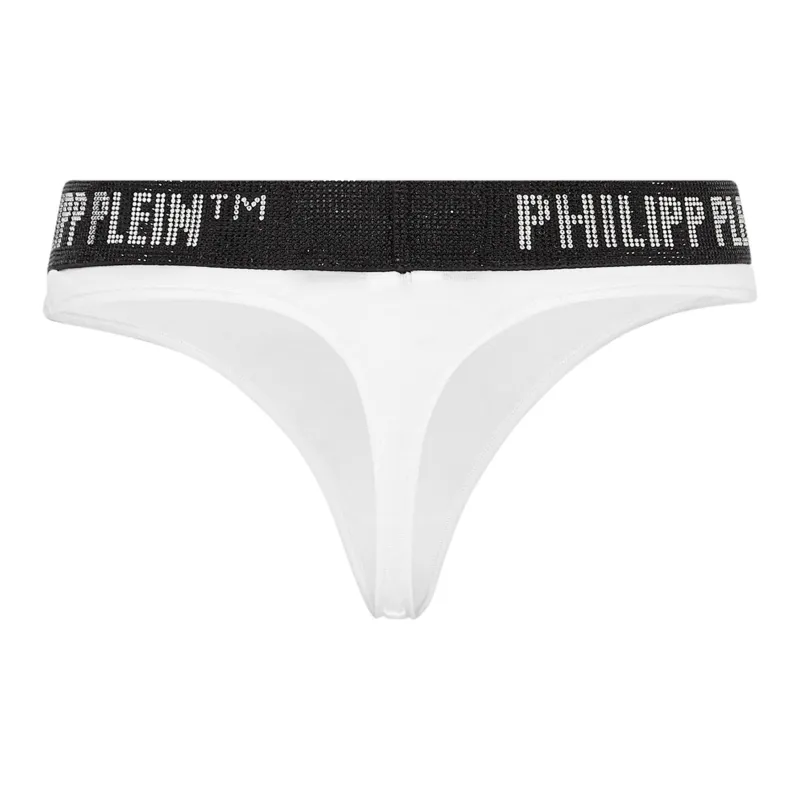PHILIPP PLEIN Logo-embellished Cotton Thong-1