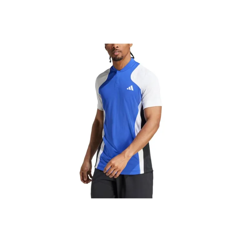 Adidas American Hard Court Grand Slam Series Tennis Pro HEAT.RDY FreeLift Shirt Polo Shirt Men's Blue-1