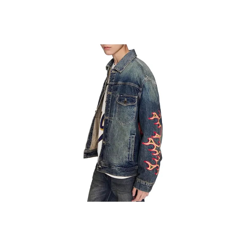 Lee Denim Jacket Men's Medium Blue-4