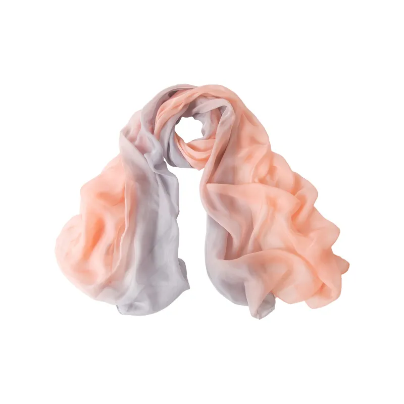 Shanghai Story 100% Mulberry Silk Silk Scarves Women's Dusty Pink Gradient Gift Box Set-36