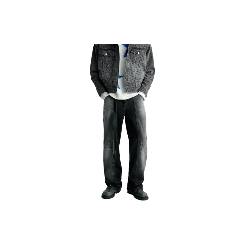 ZARA Jeans Men Dark Gray-2