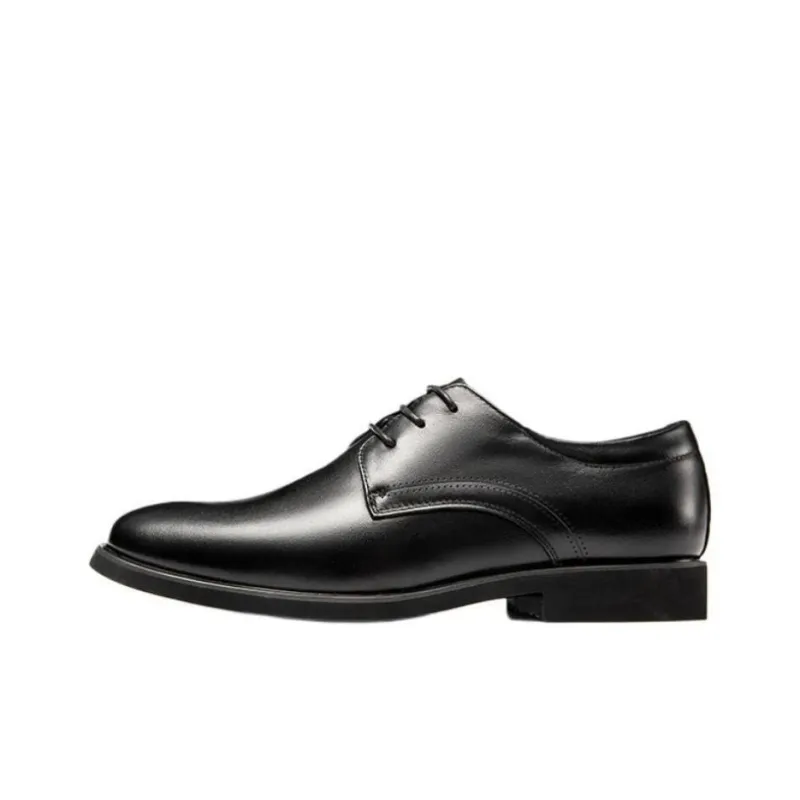 AOKANG Dress Shoes Men Low Top Black-0