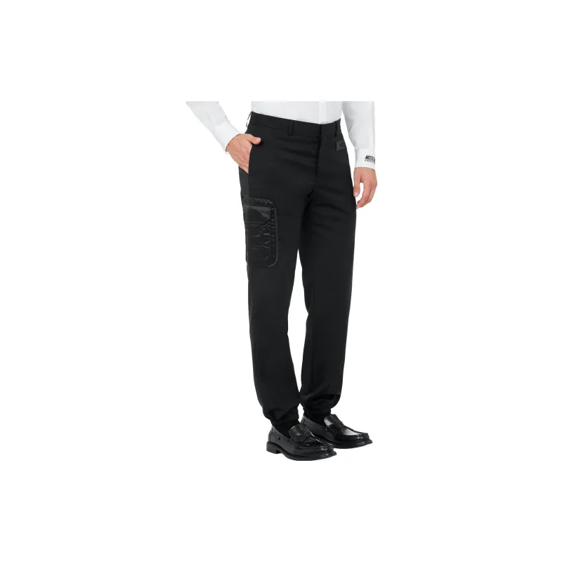 MOSCHINO Rubberised logo Tailored Trousers-2