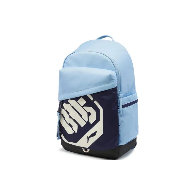LiNing Badfive Polyester Backpack Unisex Aurora Blue & Dark Ship Blue-1