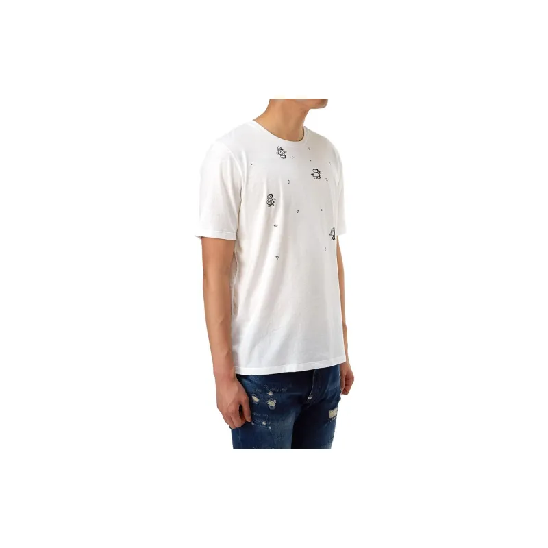 SAINT LAURENT T Shirts Men White-2