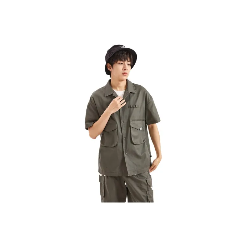 Tonlion Shirts Men Army Green-2