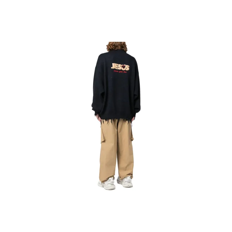 Vetements Jesus Loves You Destroyed Sweater-1