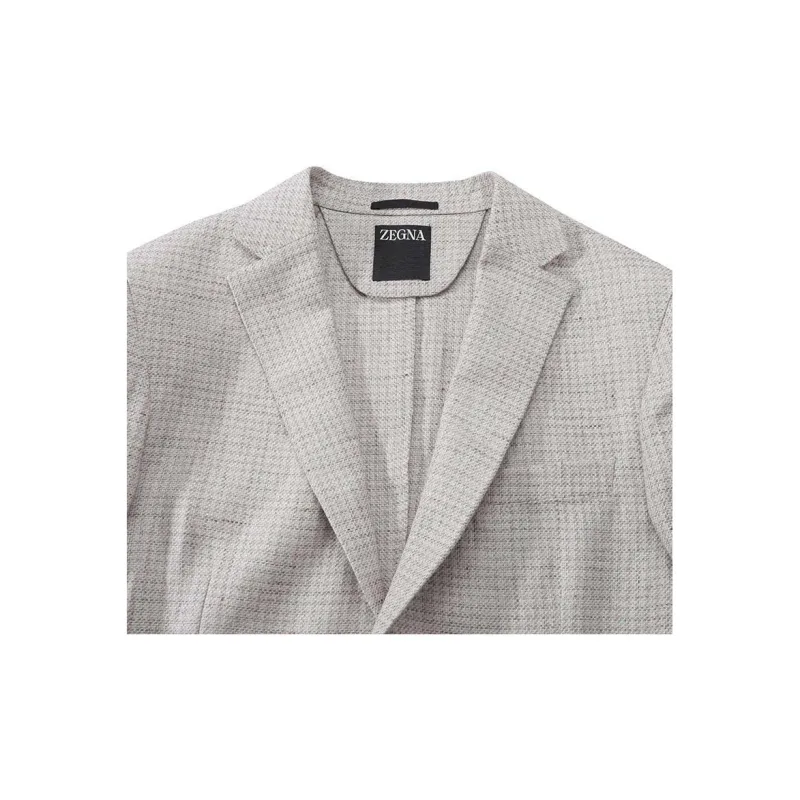 Zegna SS24 Business Suit Coat Men's Beige-3