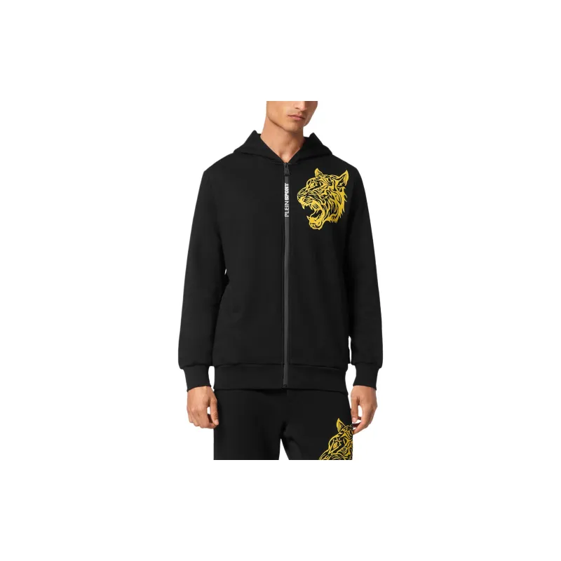 PLEIN SPORT Tiger Print Zipped Hoodie-2