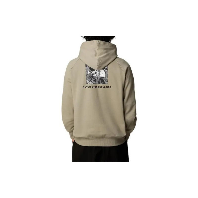 THE NORTH FACE Raglan Redbox Graphic Hoodie Sweatshirt Men Gray-4