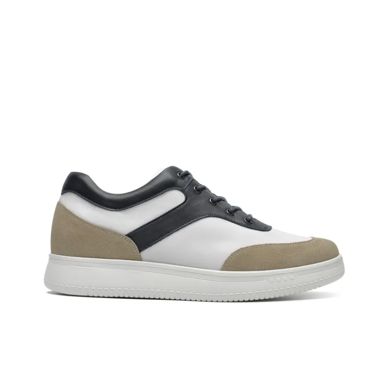 He Jinchang Low Top Casual Shoes Men's Apricot White-1