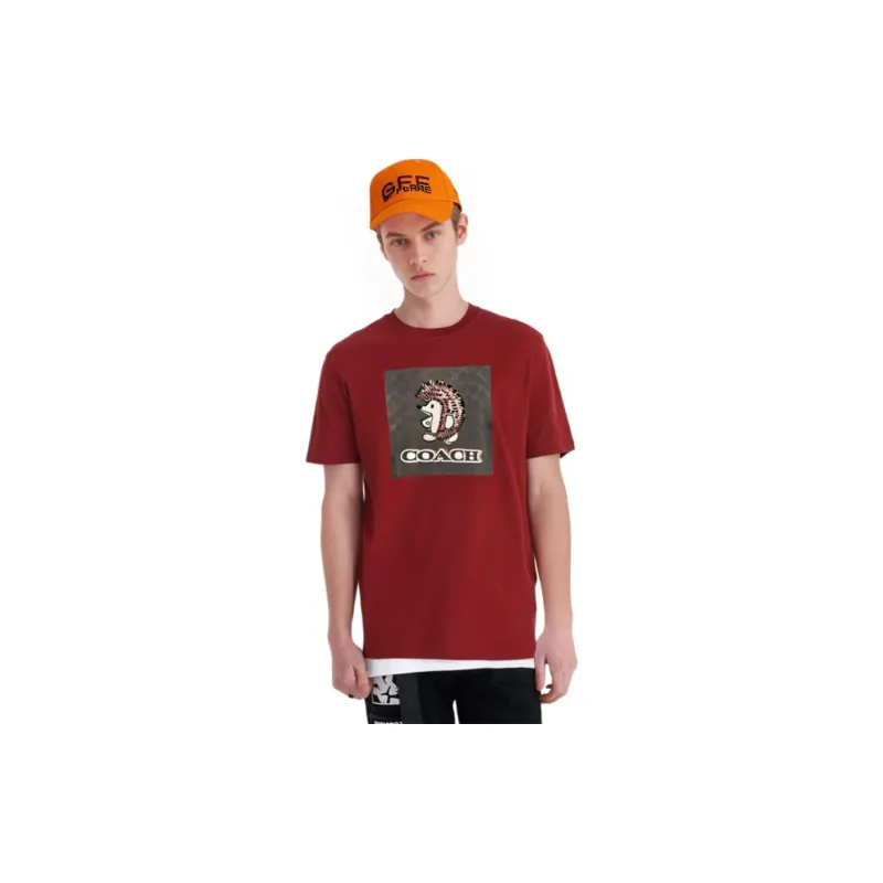 COACH T-Shirts Men Red-2