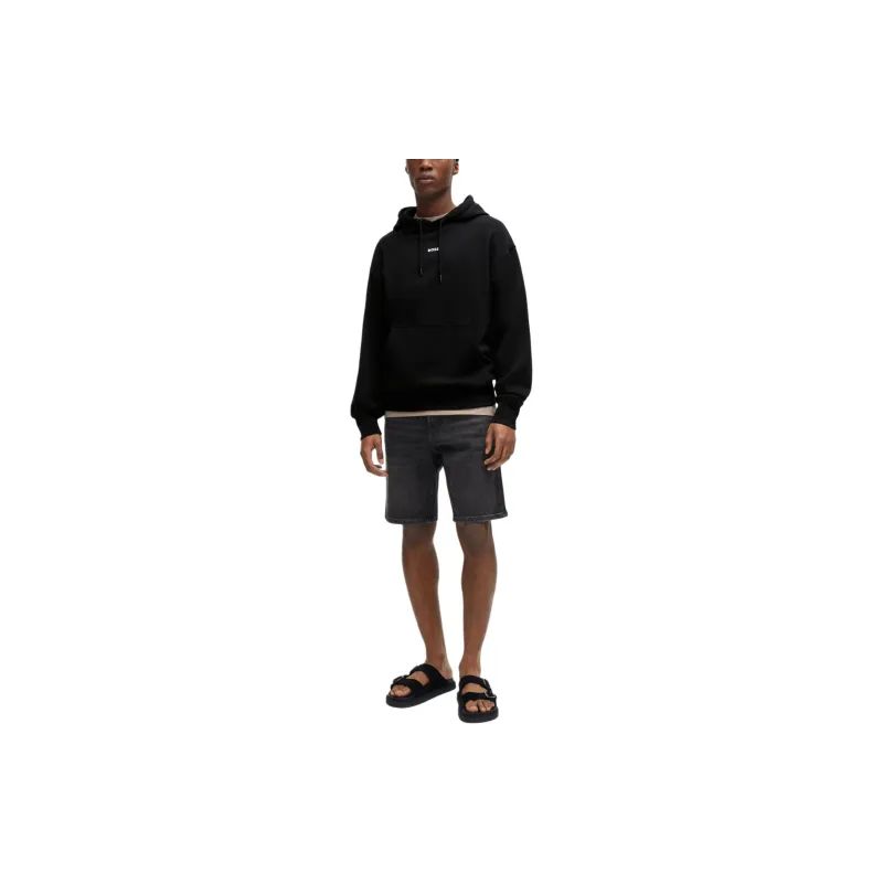 HUGO BOSS Logo Rubberised Drawstring Hoodie-2