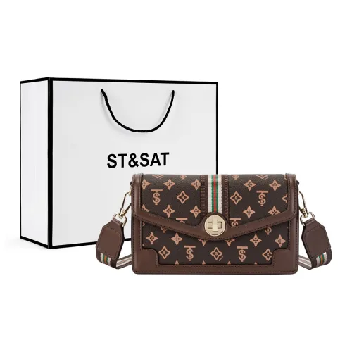 ST&SAT PVC One Shoulder Crossbody Bag Regular Women's Coffee/Khaki