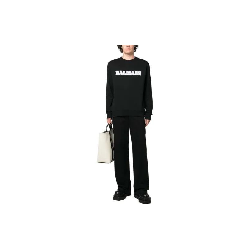 BALMAIN Sweatshirts Men Black-2