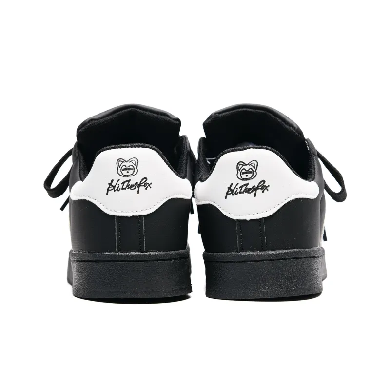 ALI THE FOX Slip Resistant Cushioning Wear Resistant Lightweight Low Top Skateboard Shoes Unisex Black-6
