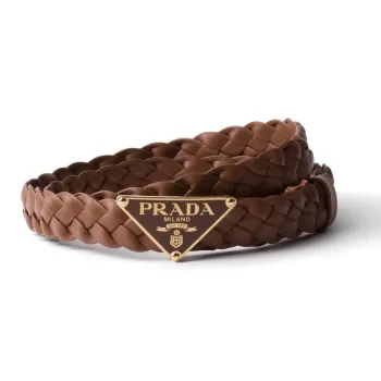PRADA Braided Leather Belt