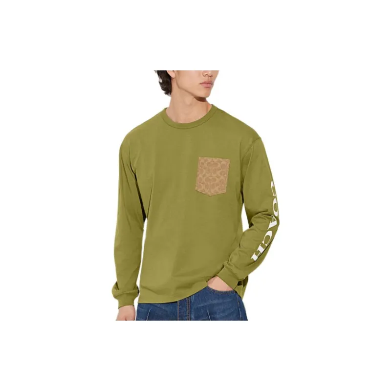 COACH SS23 T Shirt Men's Olive Green-1