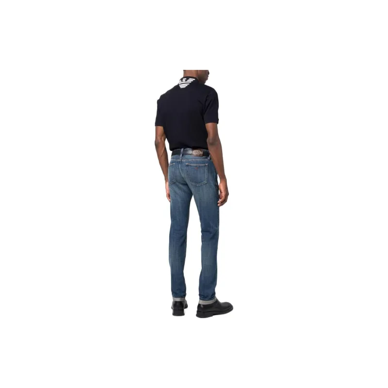 EMPORIO ARMANI SS23 Polo Shirt Men's Midnight Blue-2