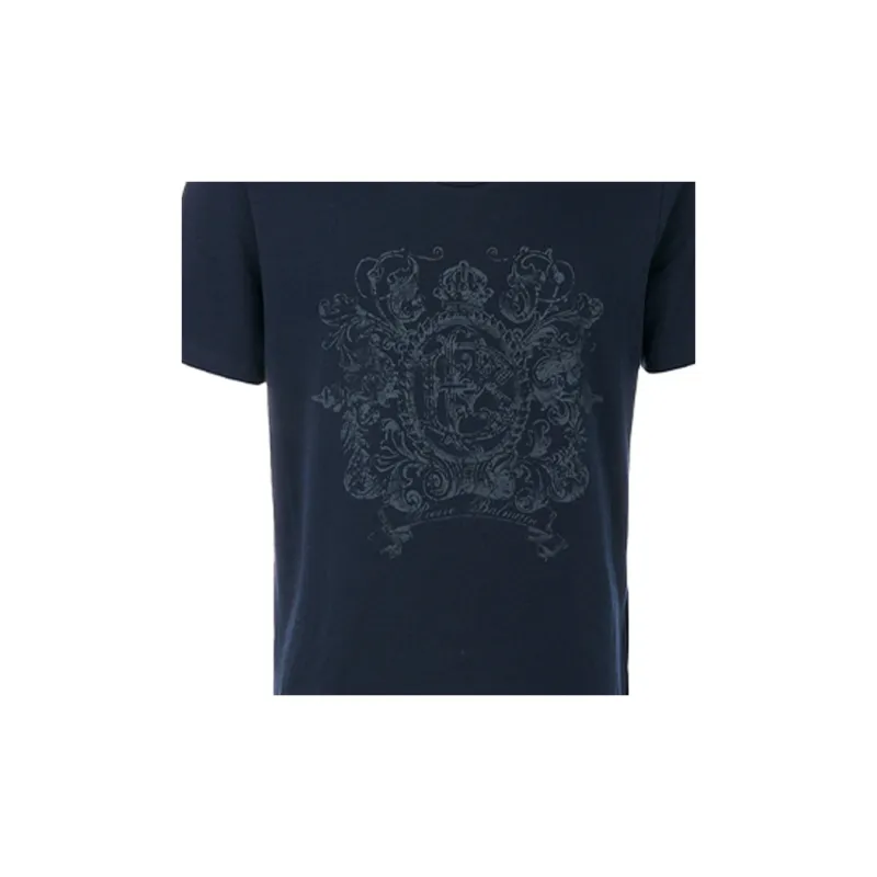 BALMAIN T-Shirts Men Dark Blue-3