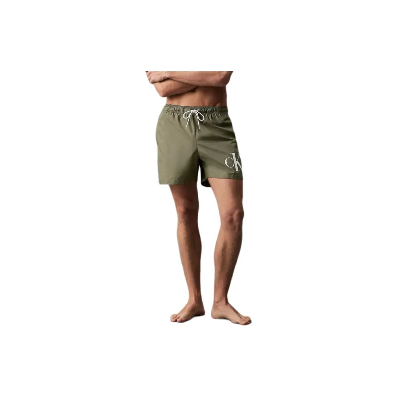 CALVIN KLEIN Swimming Shorts Europe Version Men's Dark Olive-1