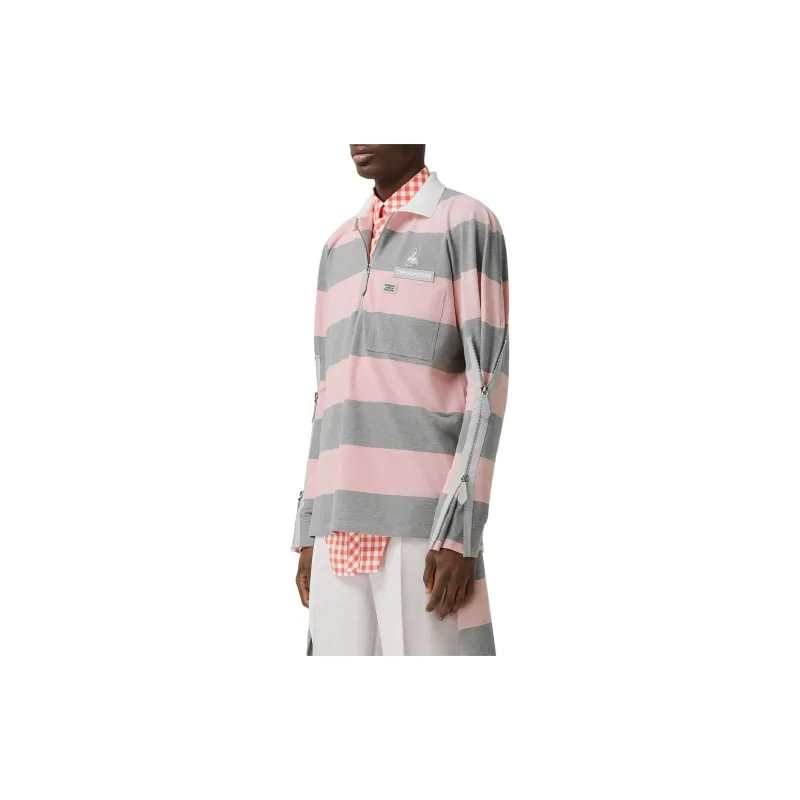 Burberry SS22 Long Sleeved Polo Shirt Men's Pink 45637211-3