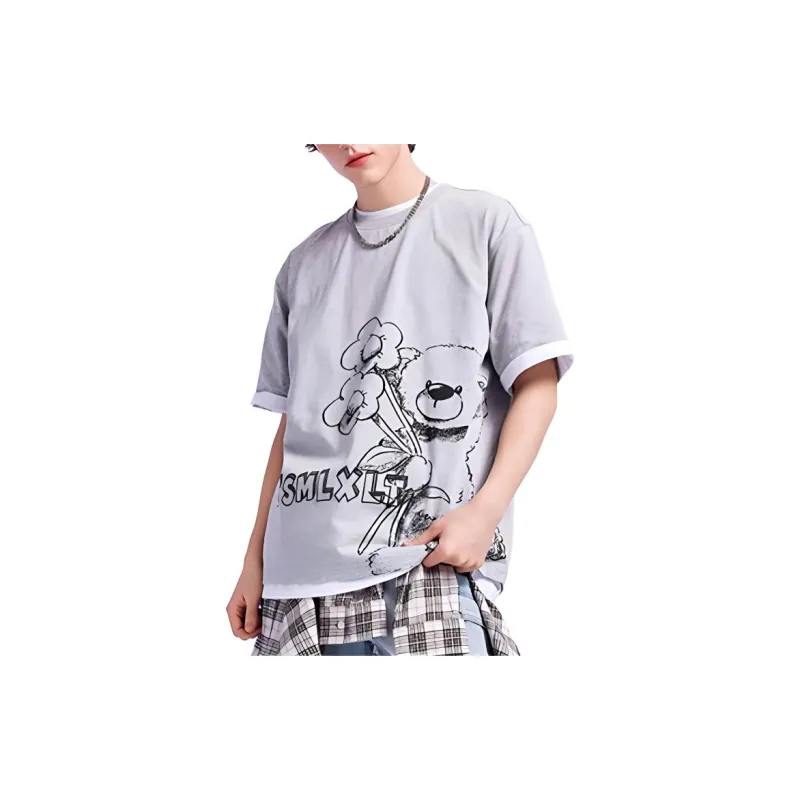 TSMLXLT T Shirt Men's Light Gray-1