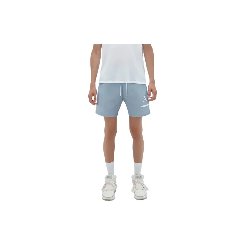 AMIRI Ma Bar Logo Swim Trunk Casual Shorts Men's Blue-1