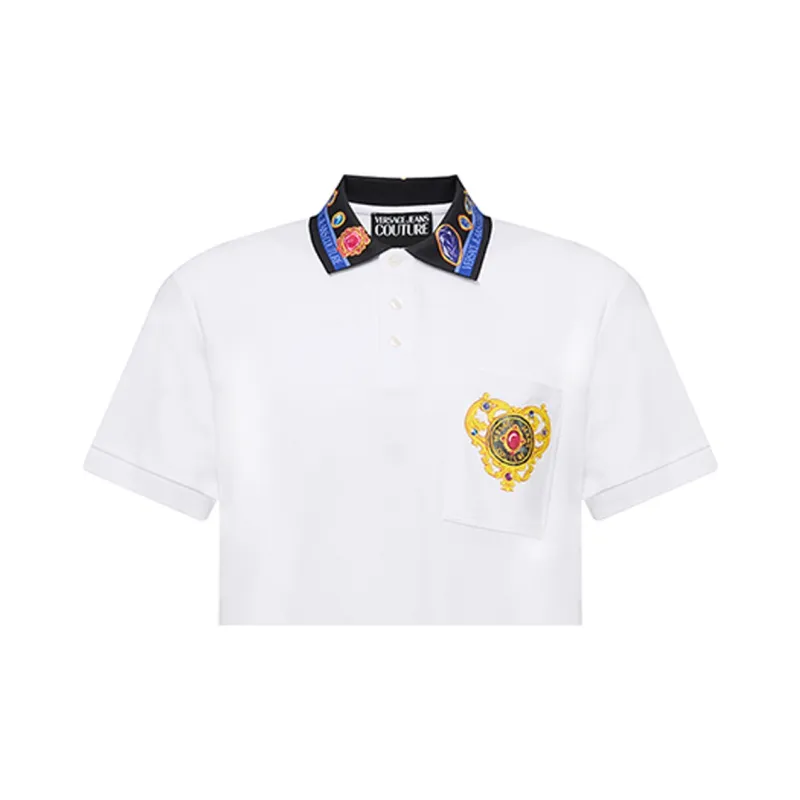 VERSACE JEANS COUTURE Heart Couture Short Sleeved Polo Shirt-5