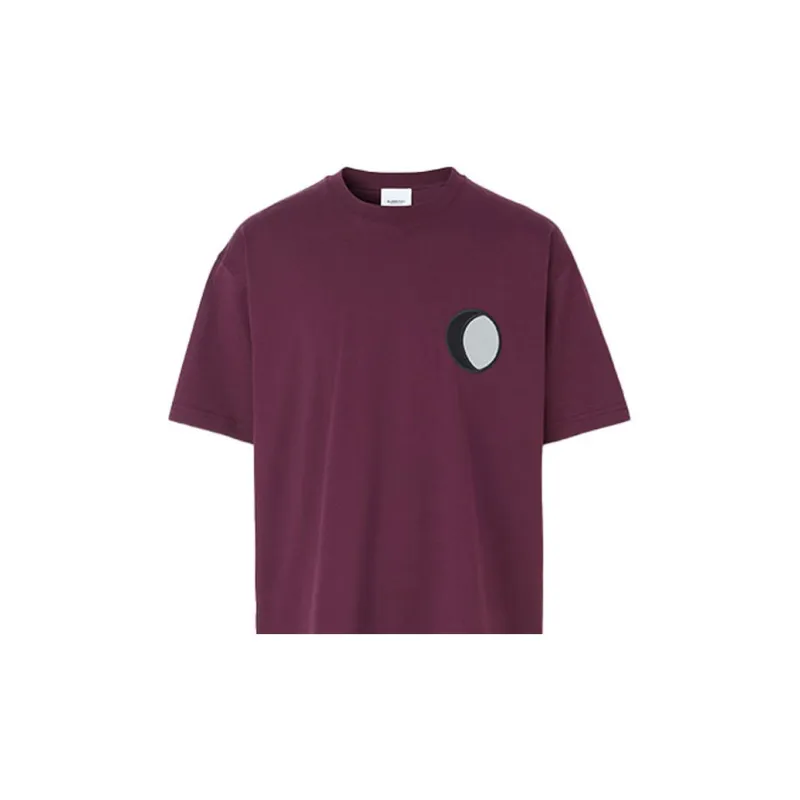 Burberry T-Shirts Men Burgundy Red-4