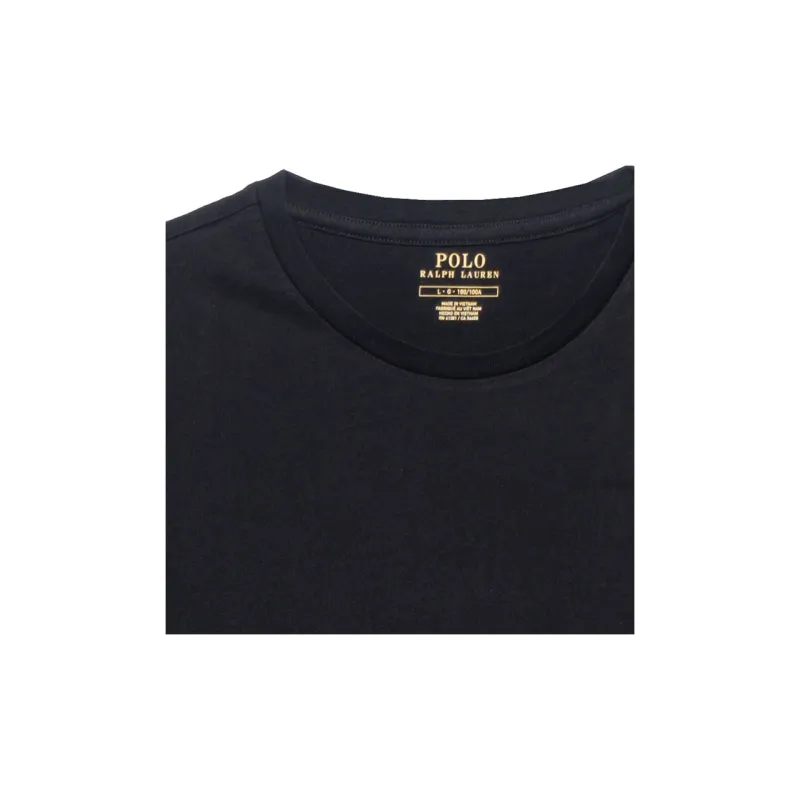 Polo Ralph Lauren FW22 Men's Pony Logo Crewneck Pullover T Shirt Black-5