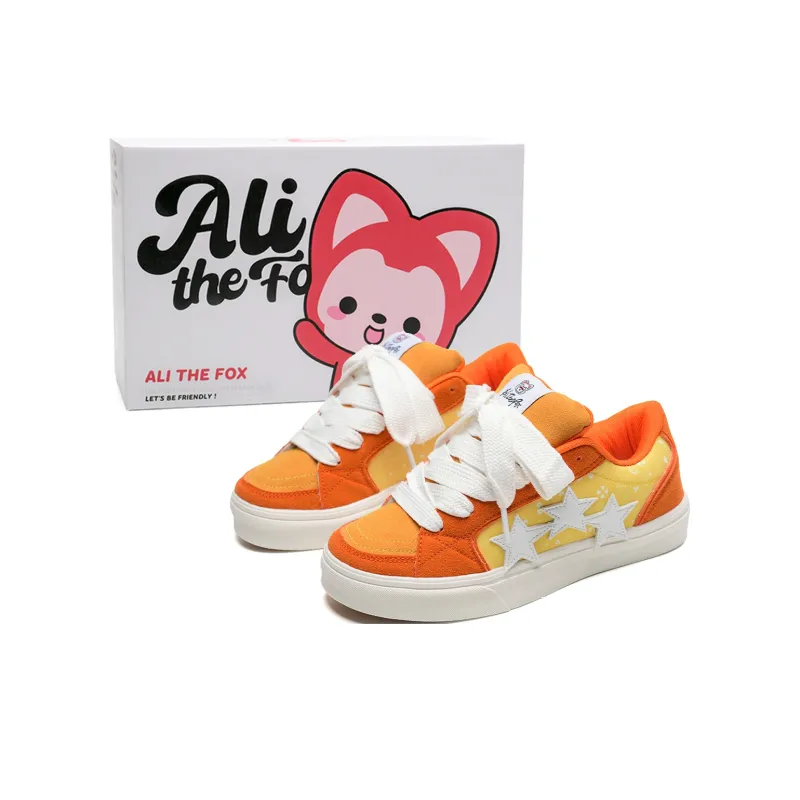 ALI THE FOX Slip Resistant, Abrasion Resistant, Lightweight Low Top Skateboard Shoes Unisex Box Included-5