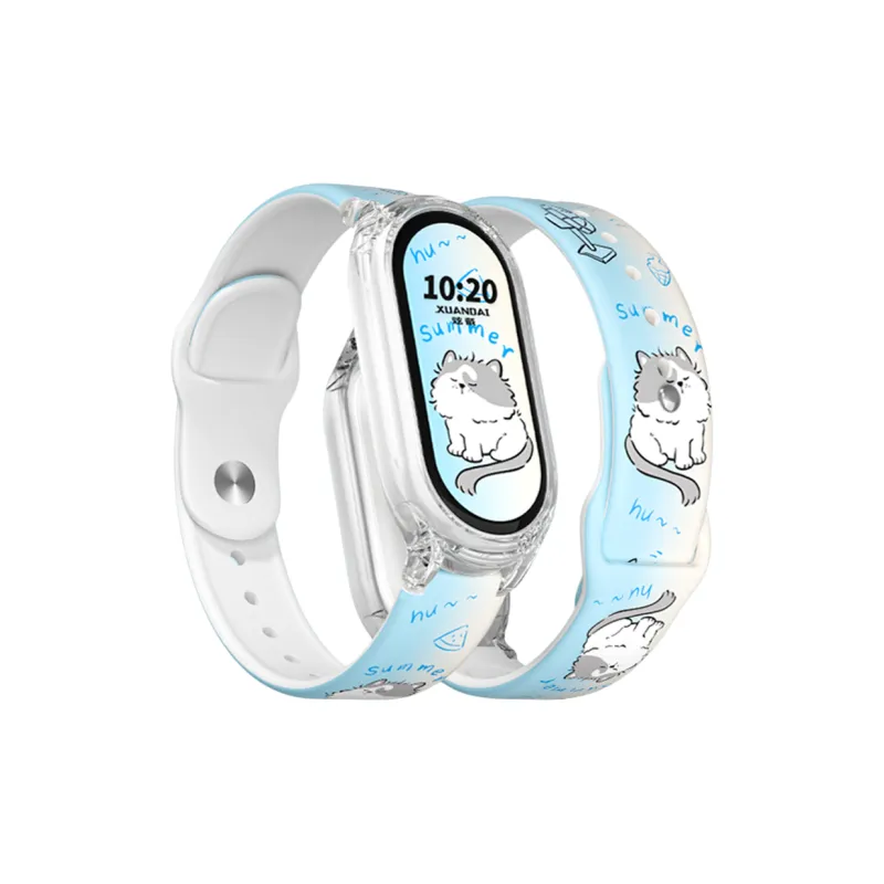FZRT Watch Bands Cute Print Skin Friendly Silicone Strap Unisex-0