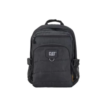 CAT Polyester Backpack Medium Size Unisex Gray Black